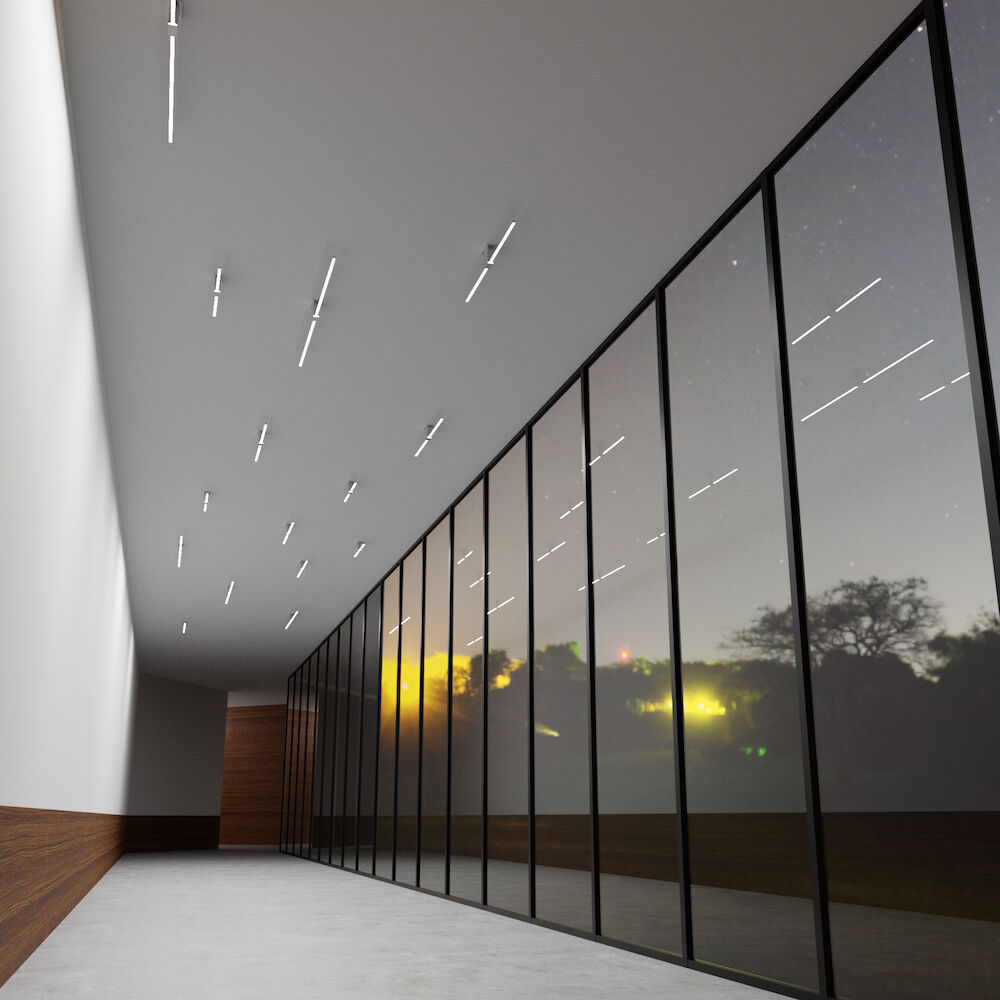 Z-Bar LED 24 inch Matte white Wall Sconce Wall Light, Center Mount